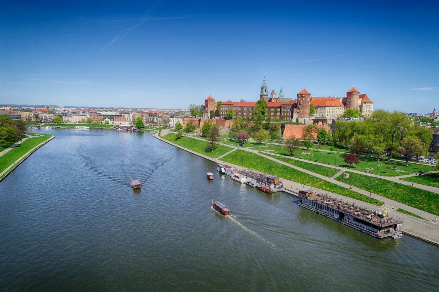 Widok na Wawel i Wisłę